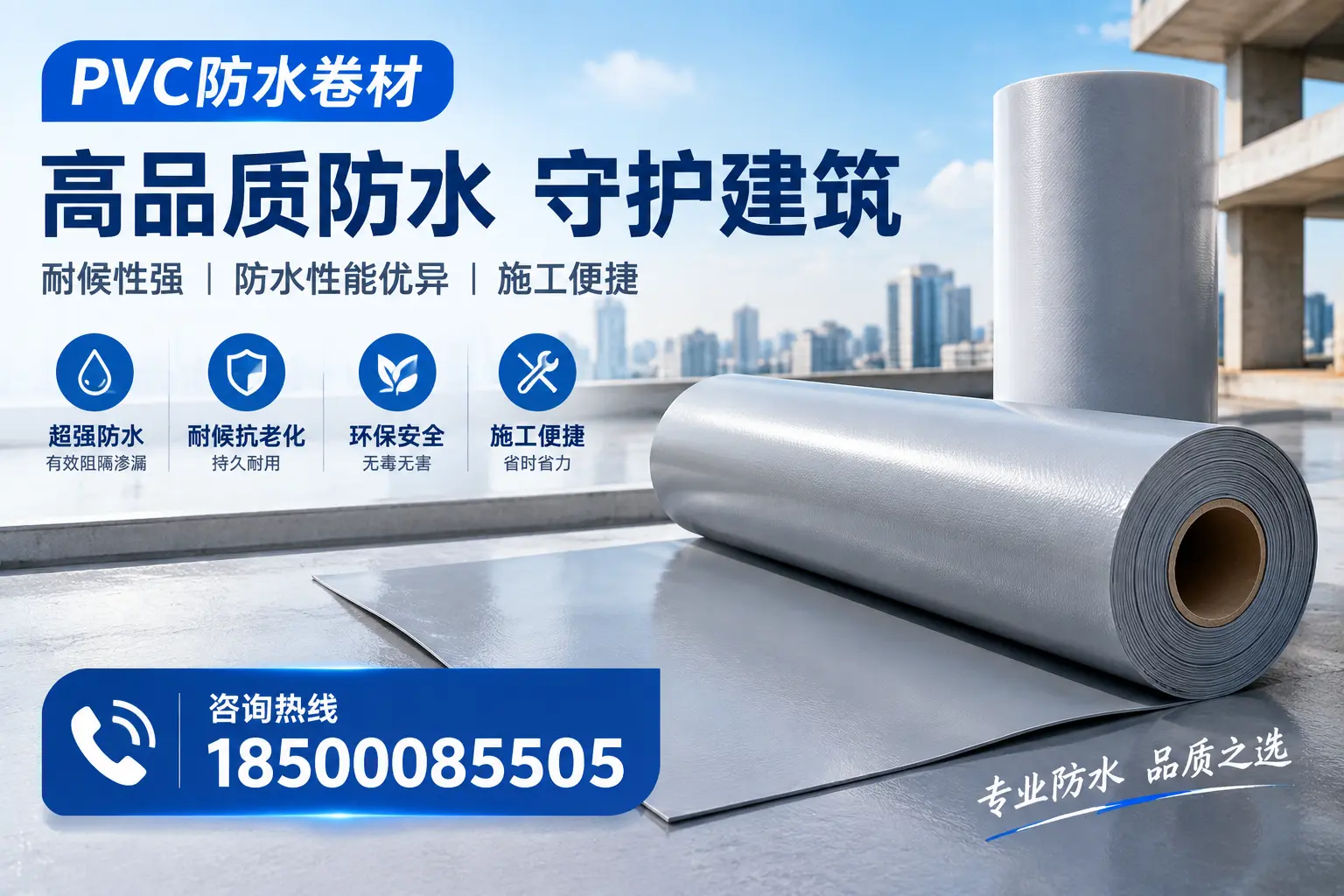 PVC防水卷材的防水效果评测，适合胡杨河的科学依据