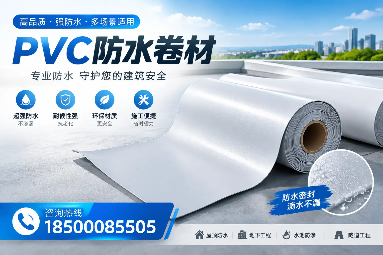 PVC防水卷材的市场竞争分析，胡杨河品牌选择参考